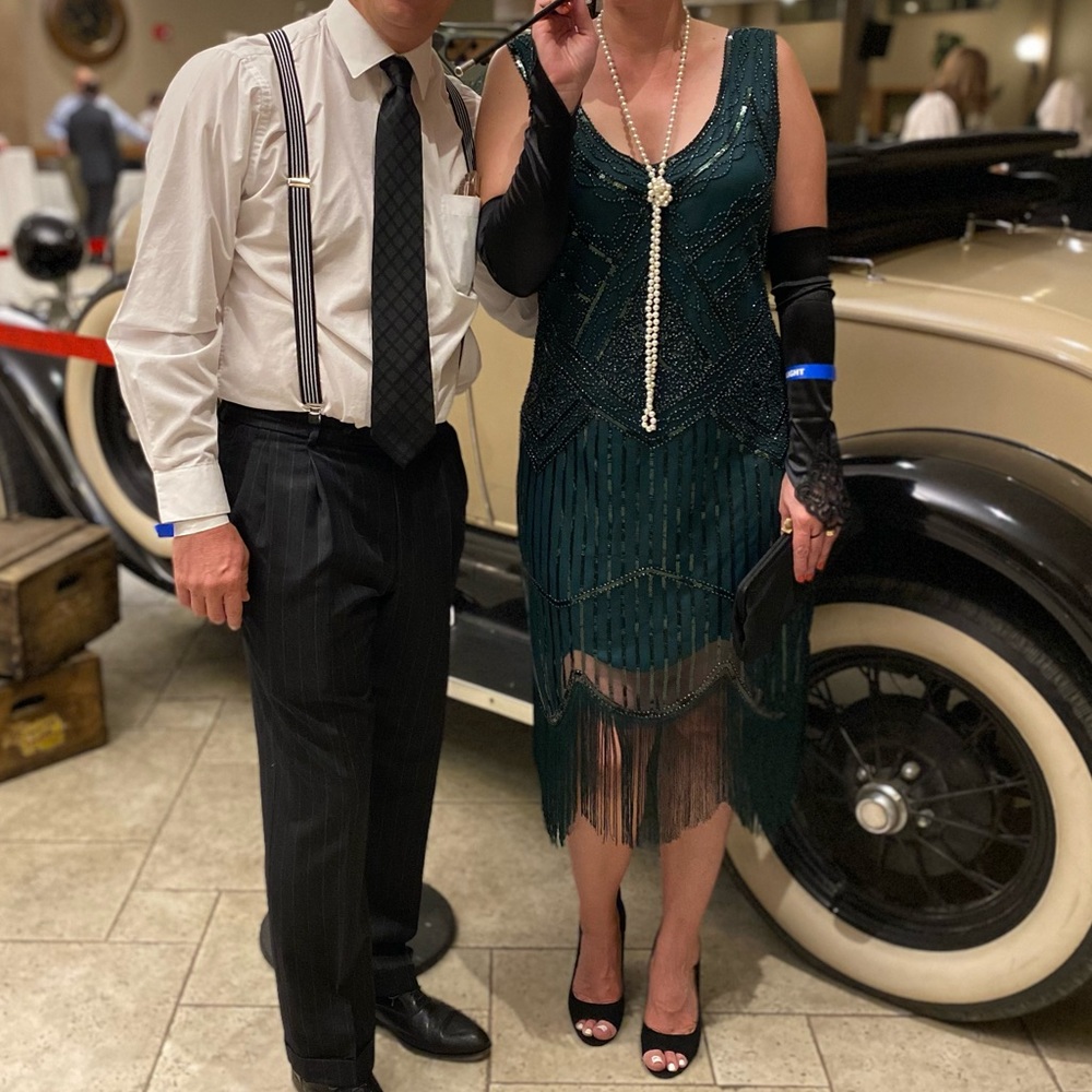 1920’s Flapper Costume 12 L Fringe Dress Fascinat